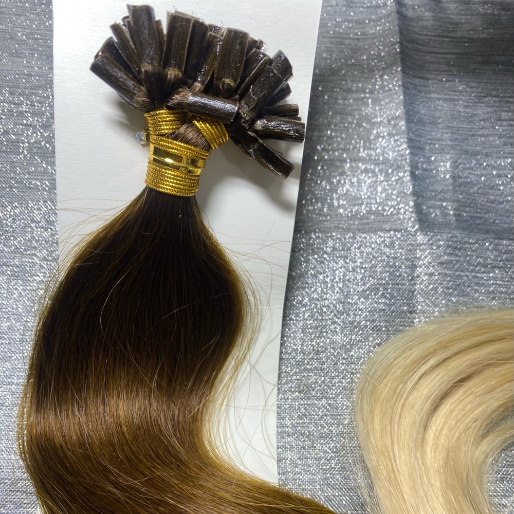 VE Sunny 22 Inch 50g U Tip Hair Extensions Remy Human Hair T4/60 Ombre Blonde